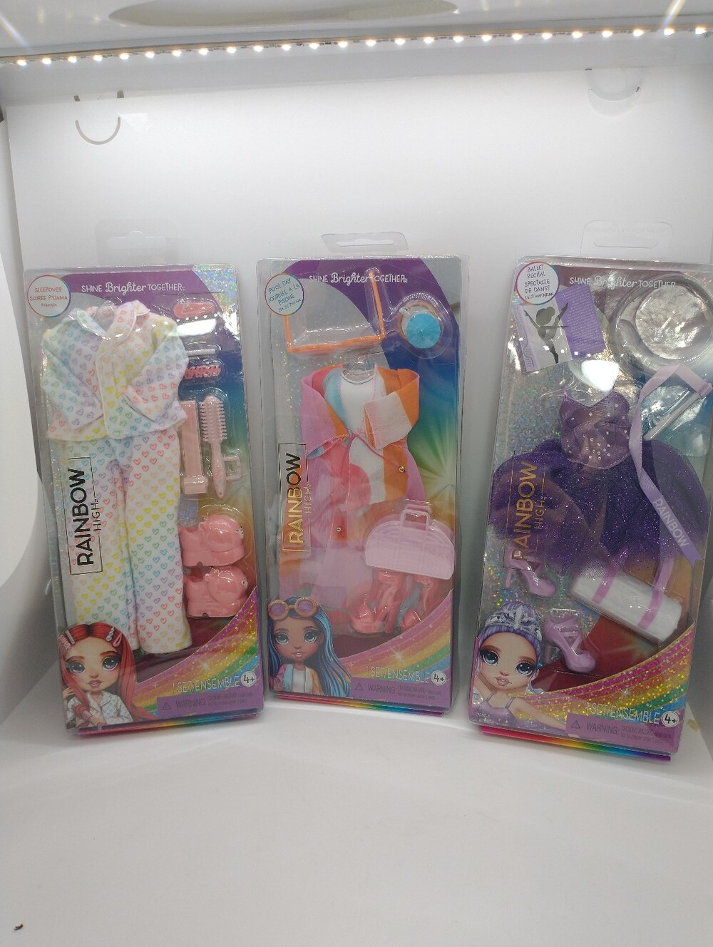 Rainbow High Doll Clothes Fashion Pool Day Sleepover Ballet Recital , Set Of 3
